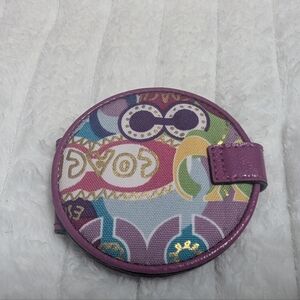 Coach Purple Abstract Coin Holder